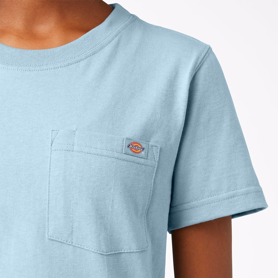 Tricou pentru femei cu mânecă scurtă și buzunar, greutate redusă