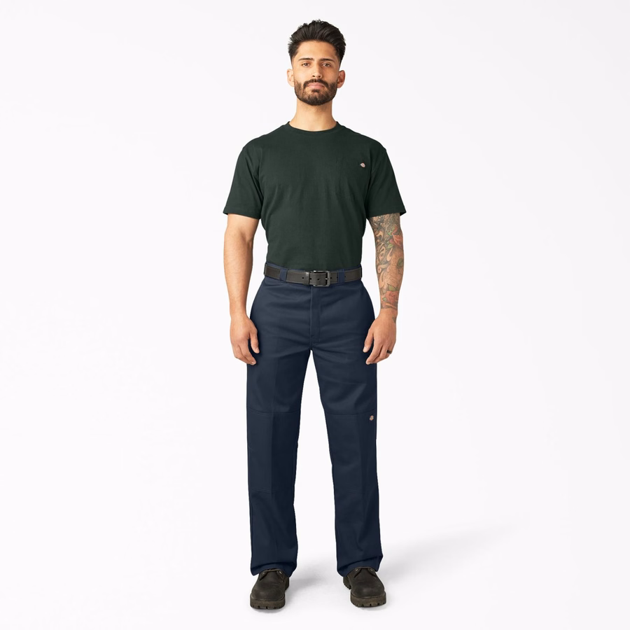 Pantaloni de lucru lejeri cu croială dublă la genunchi