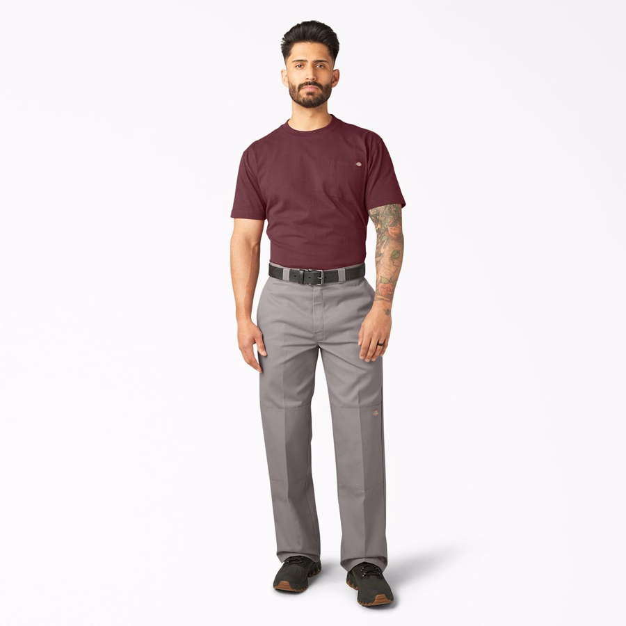 Pantaloni de lucru lejeri cu croială dublă la genunchi