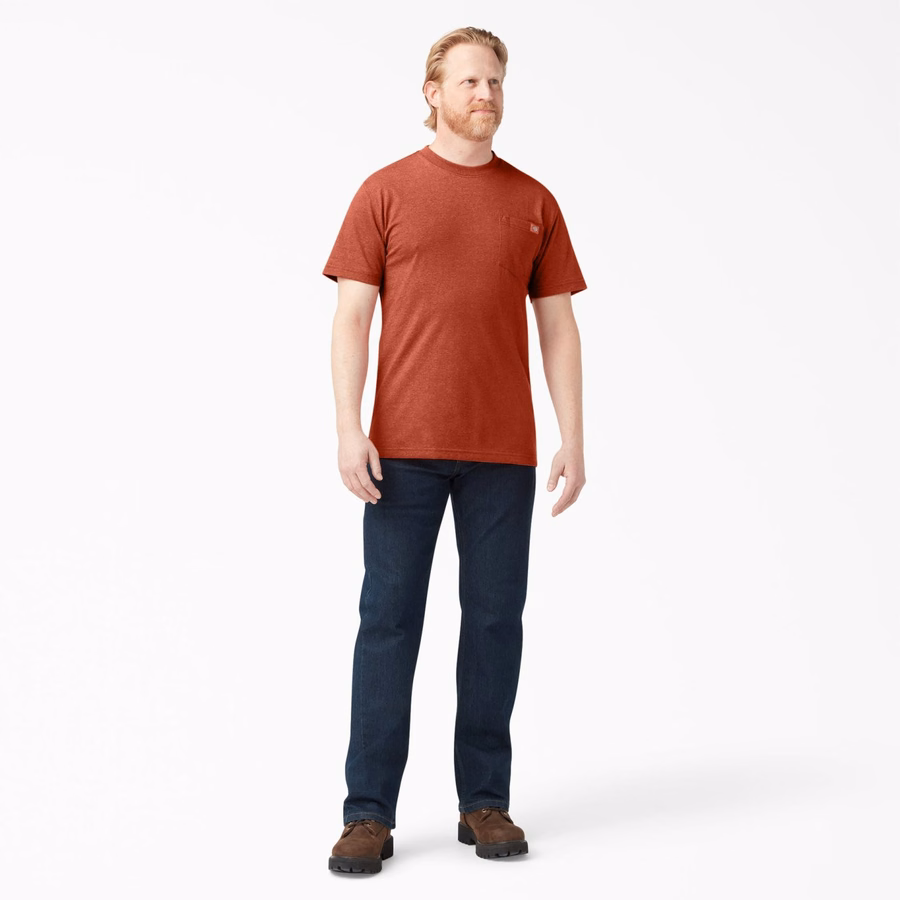 Tricou gros, cu mânecă scurtă și buzunar, stil knee