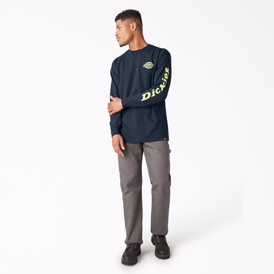 Tricou cu mânecă lungă și logo Heavyweight