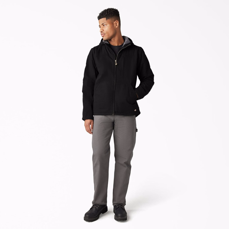 Jachetă Duck Canvas cu fir lung și căptușită cu fleece