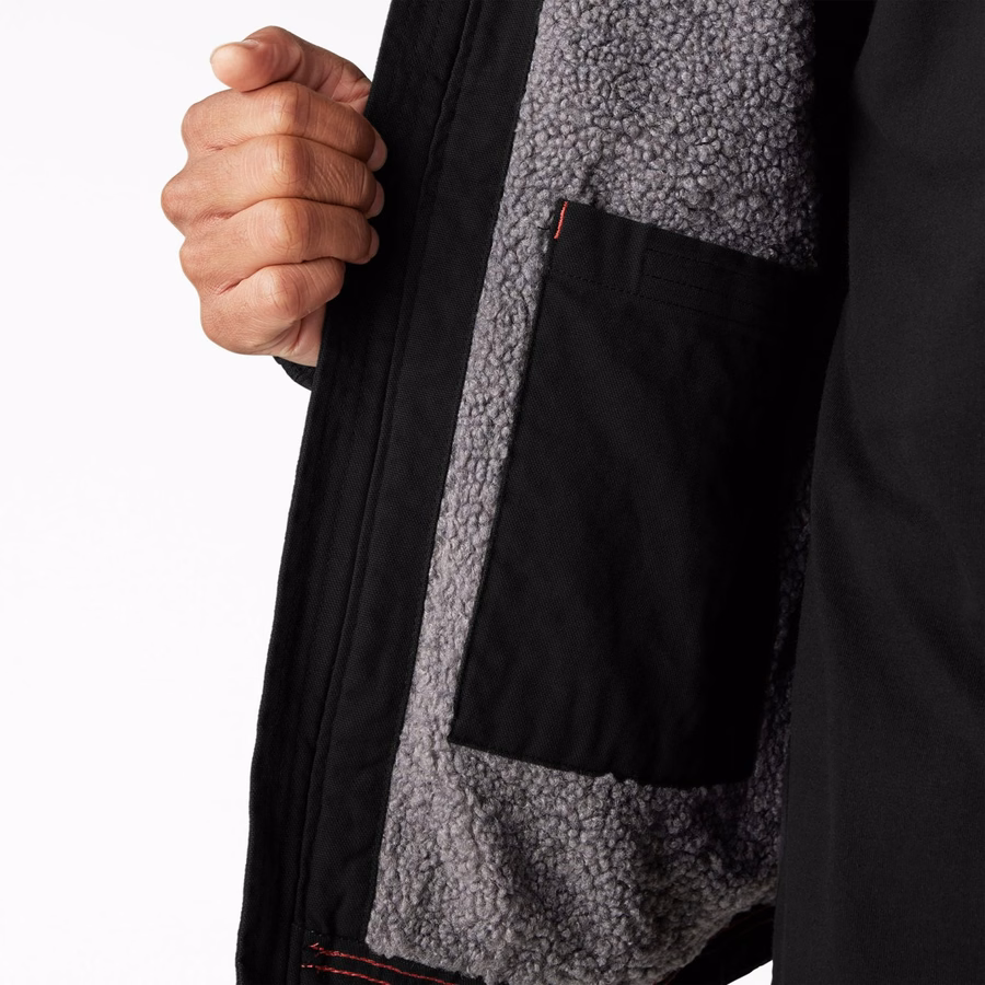 Jachetă Duck Canvas cu fir lung și căptușită cu fleece