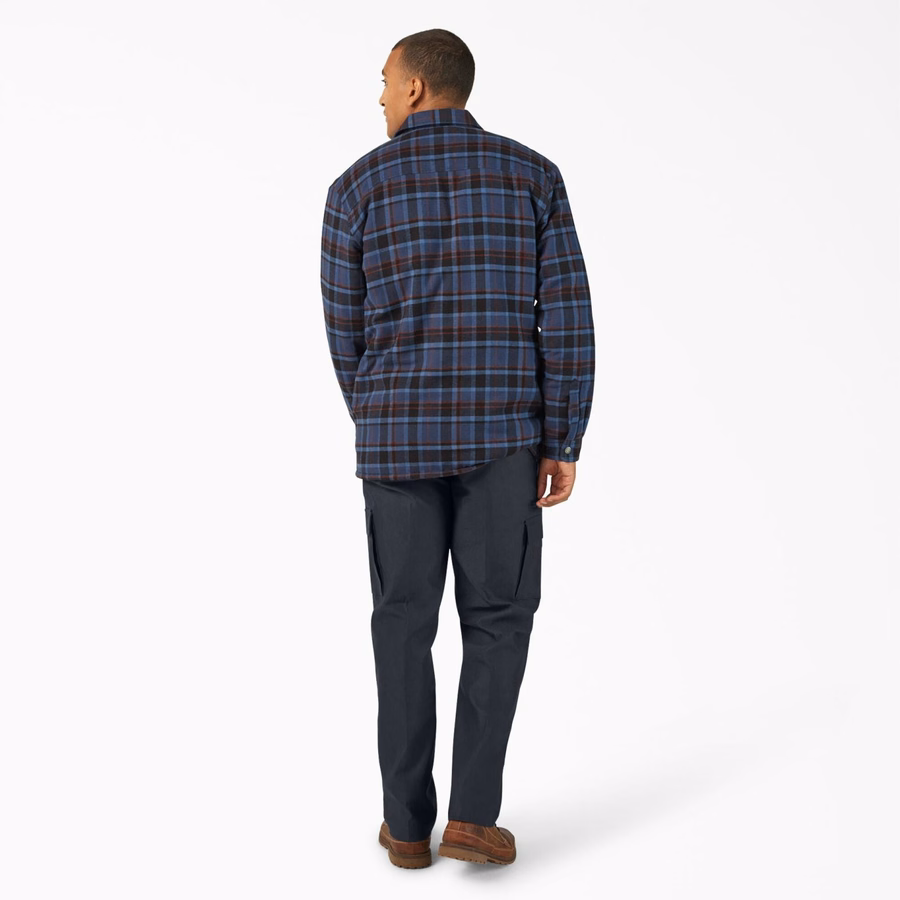 Jachetă tip cămașă din flanel, hidrofugă, căptușită cu fleece