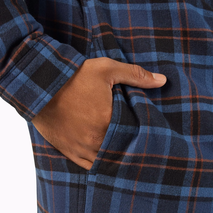 Jachetă tip cămașă din flanel, hidrofugă, căptușită cu fleece