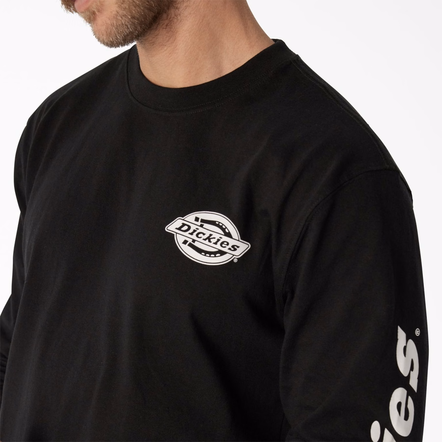Tricou cu mânecă lungă și logo Heavyweight