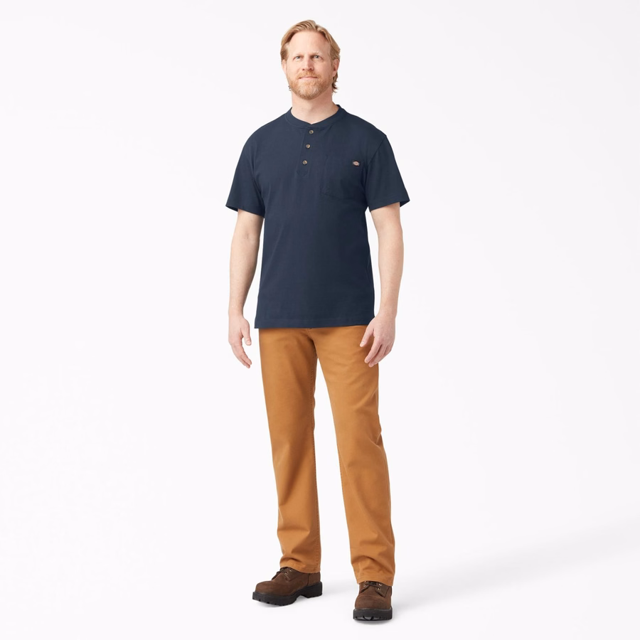 Tricou Henley cu mânecă scurtă, gros