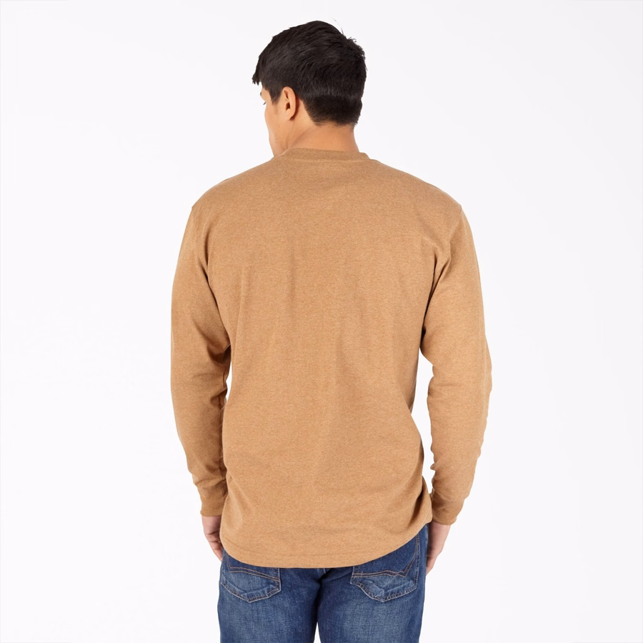 Tricou Henley cu mânecă lungă, gros și evazat, model chic