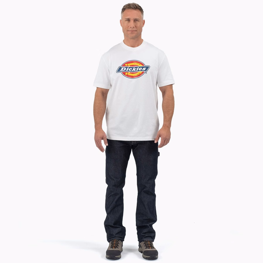 Tricou cu mânecă scurtă și logo grafic tricolor