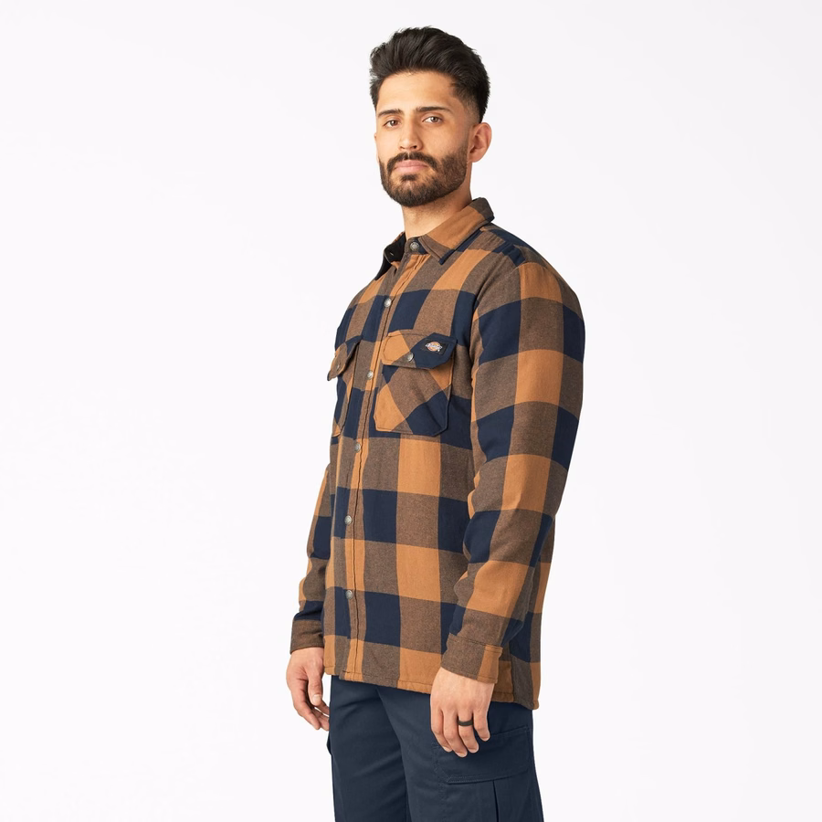 Jachetă tip cămașă din flanel, hidrofugă, căptușită cu fleece