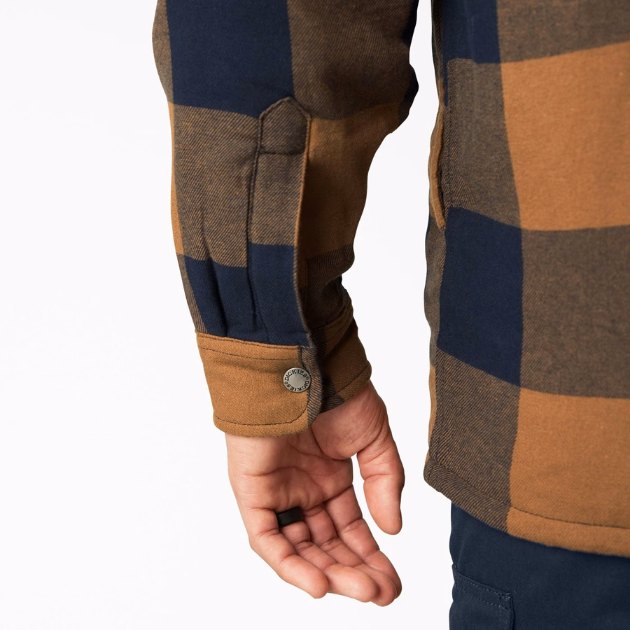 Jachetă tip cămașă din flanel, hidrofugă, căptușită cu fleece