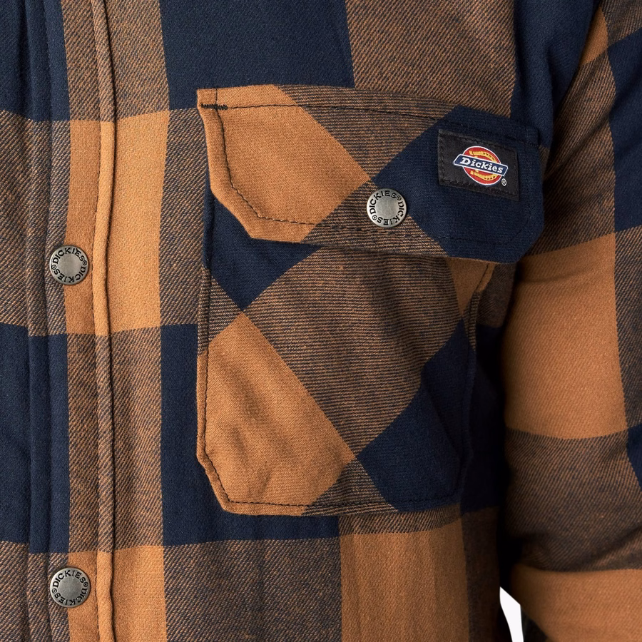 Jachetă tip cămașă din flanel, hidrofugă, căptușită cu fleece