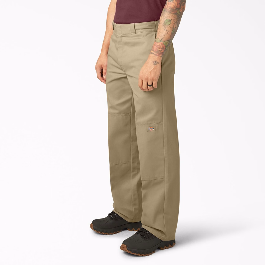 Pantaloni de lucru lejeri cu croială dublă la genunchi