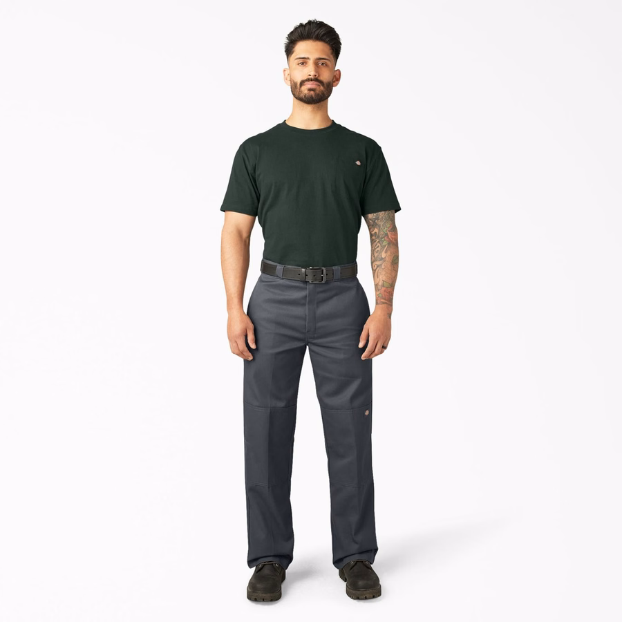 Pantaloni de lucru lejeri cu croială dublă la genunchi