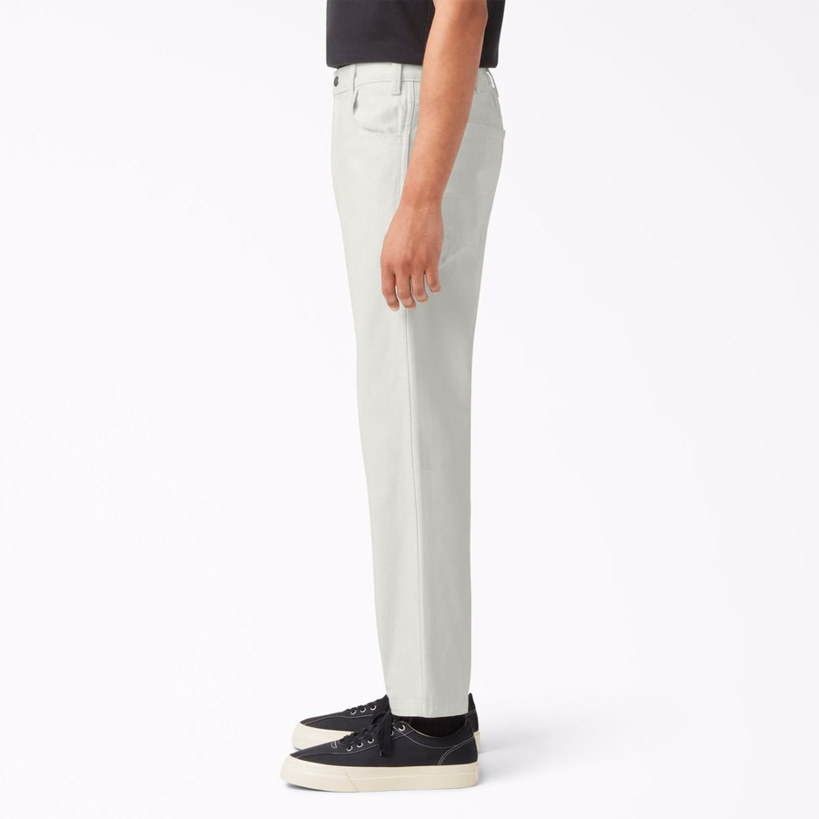 Pantaloni de tâmplărie relaxați, model Duck Stonewashed, croială lejeră