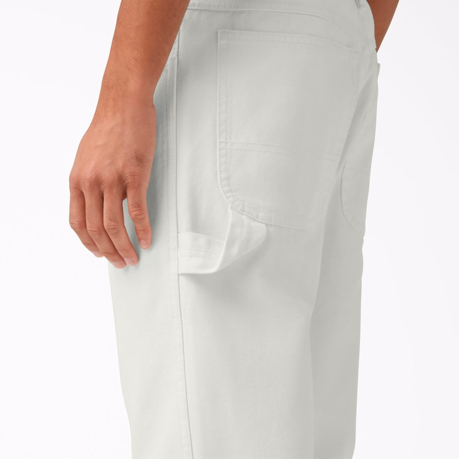 Pantaloni de tâmplărie relaxați, model Duck Stonewashed, croială lejeră