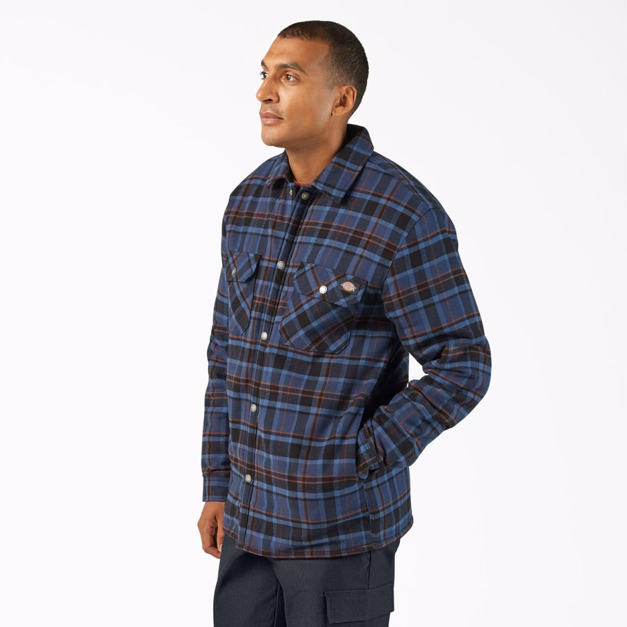 Jachetă tip cămașă din flanel, hidrofugă, căptușită cu fleece