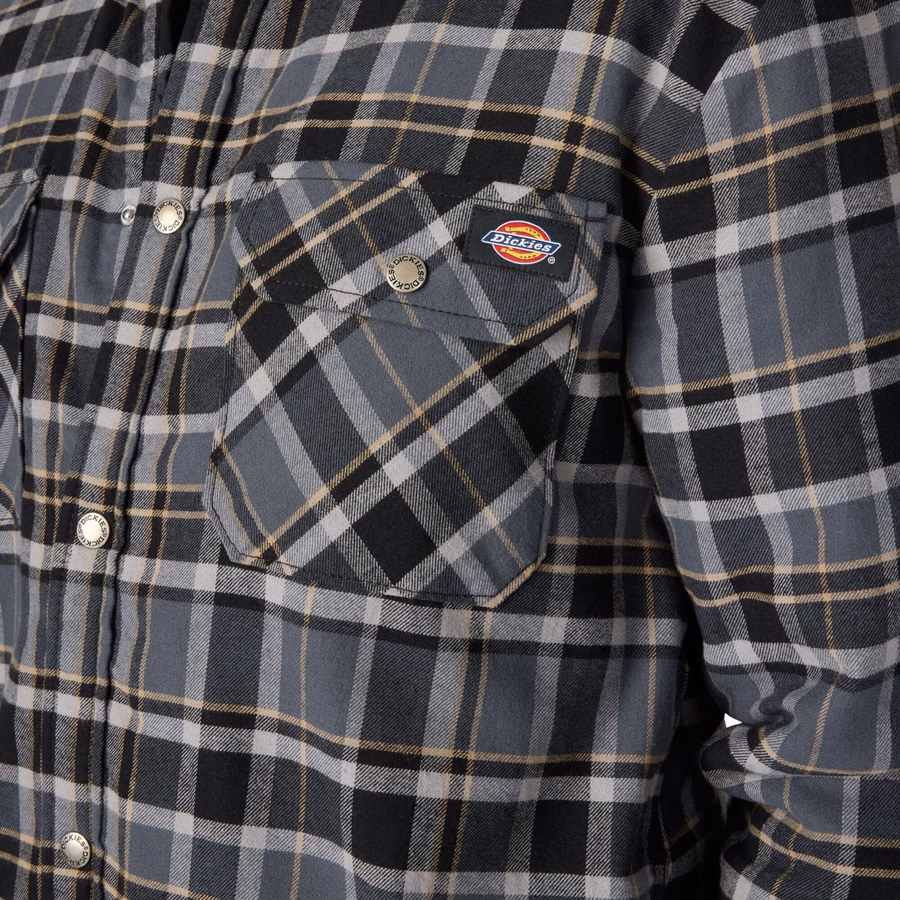 Jachetă tip cămașă din flanel, hidrofugă, căptușită cu fleece