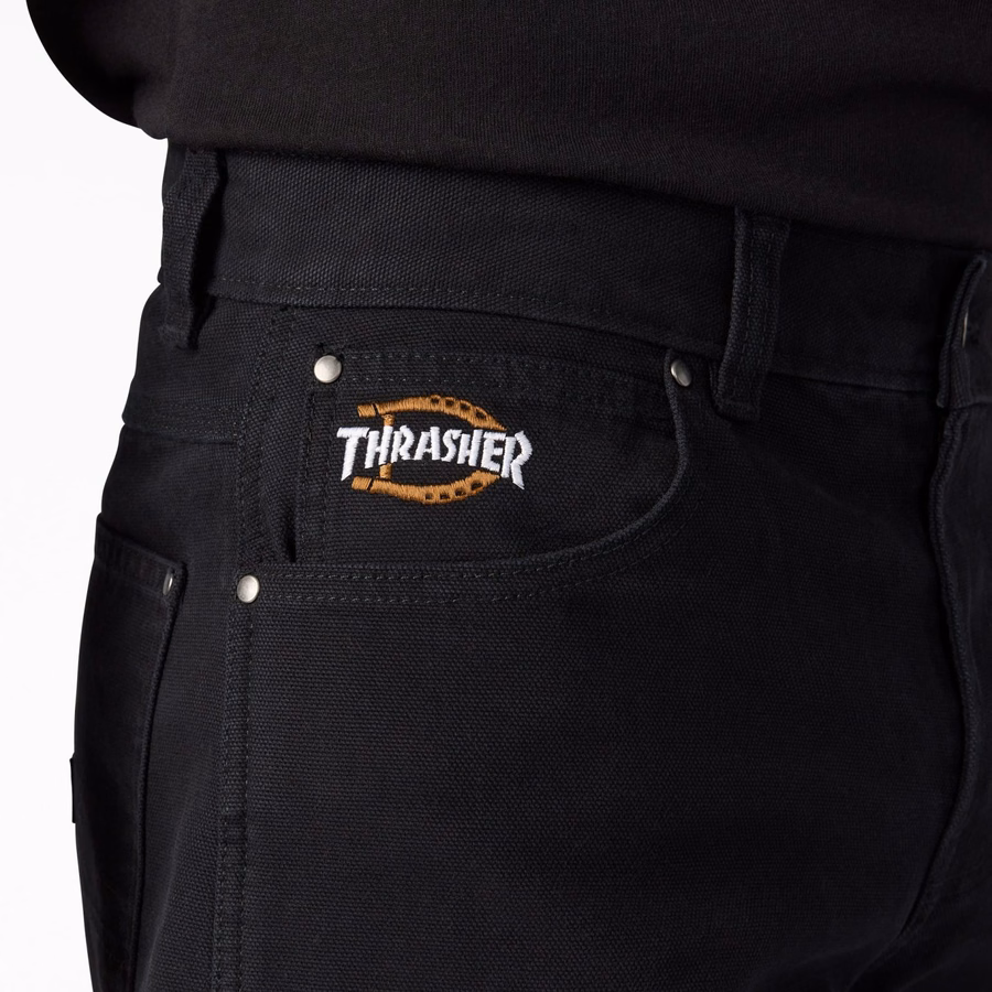 Pantaloni Dickies X Thrasher cu genunchi dublu