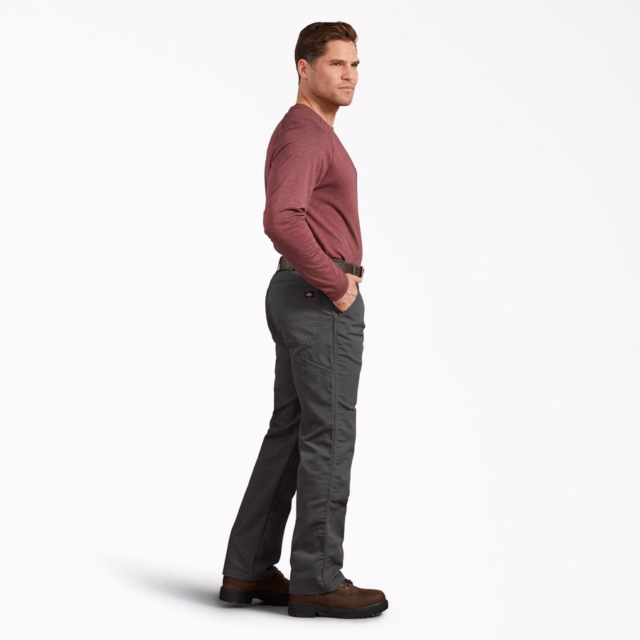 Pantaloni FLEX Regular Fit Duck cu croială dublă la genunchi
