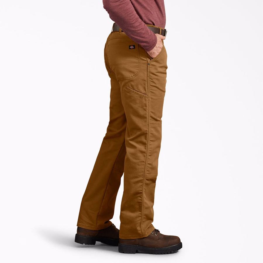 Pantaloni FLEX Regular Fit Duck cu croială dublă la genunchi