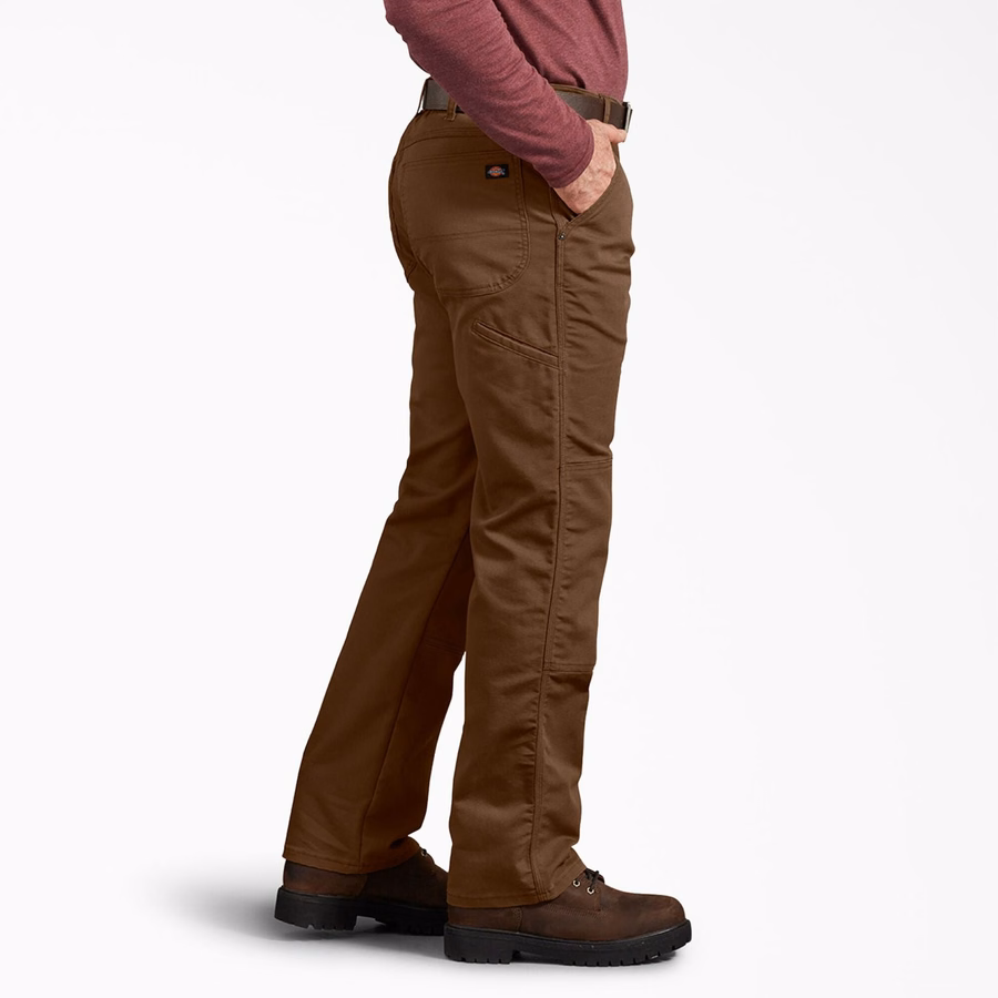 Pantaloni FLEX Regular Fit Duck cu croială dublă la genunchi