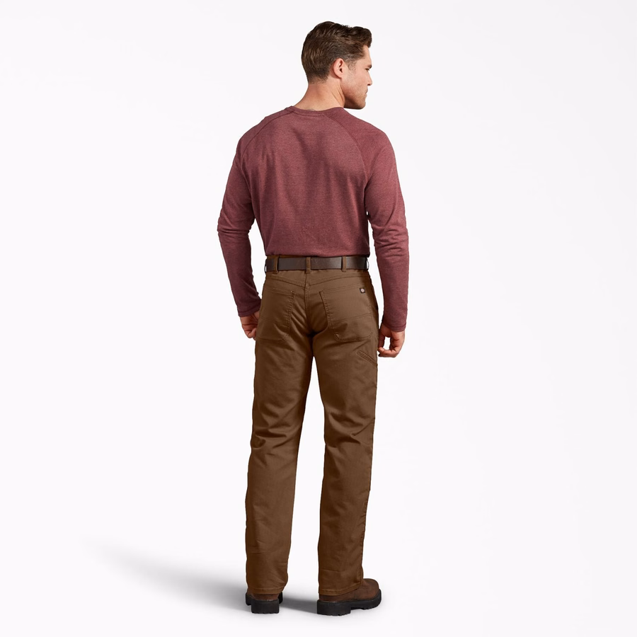 Pantaloni FLEX Regular Fit Duck cu croială dublă la genunchi