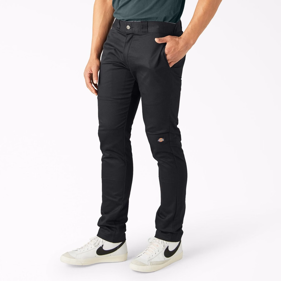 Pantaloni de lucru FLEX Skinny Fit până la genunchi dubli