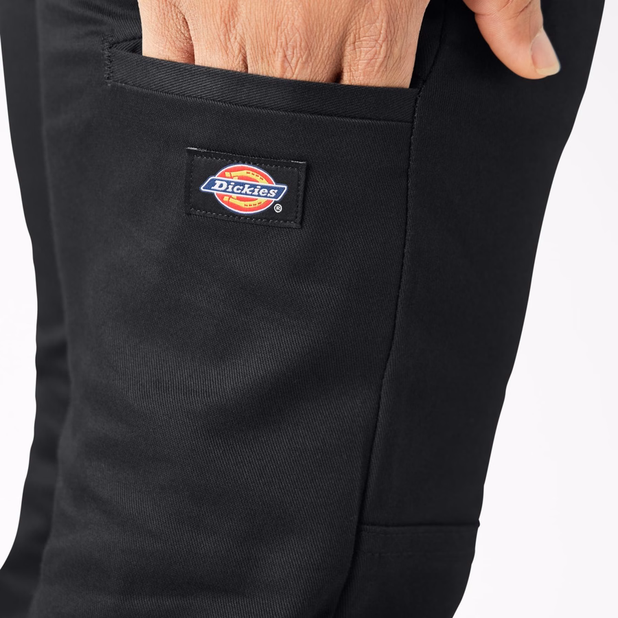 Pantaloni de lucru FLEX Skinny Fit până la genunchi dubli
