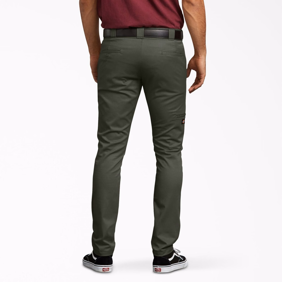 Pantaloni de lucru FLEX Skinny Fit până la genunchi dubli