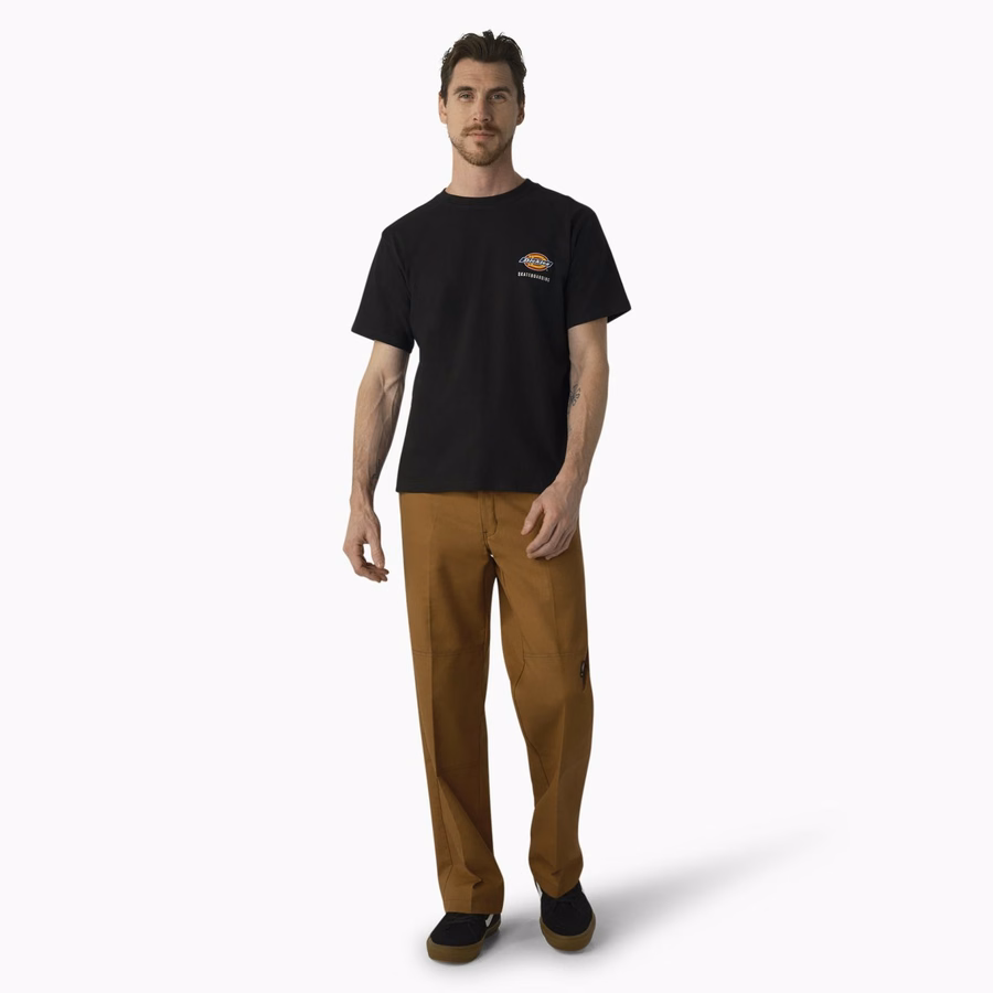 Pantaloni Dickies Skateboarding Regular Fit, cu croială dublă la genunchi