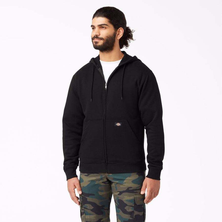 Hanorac cu fermoar din fleece de greutate medie