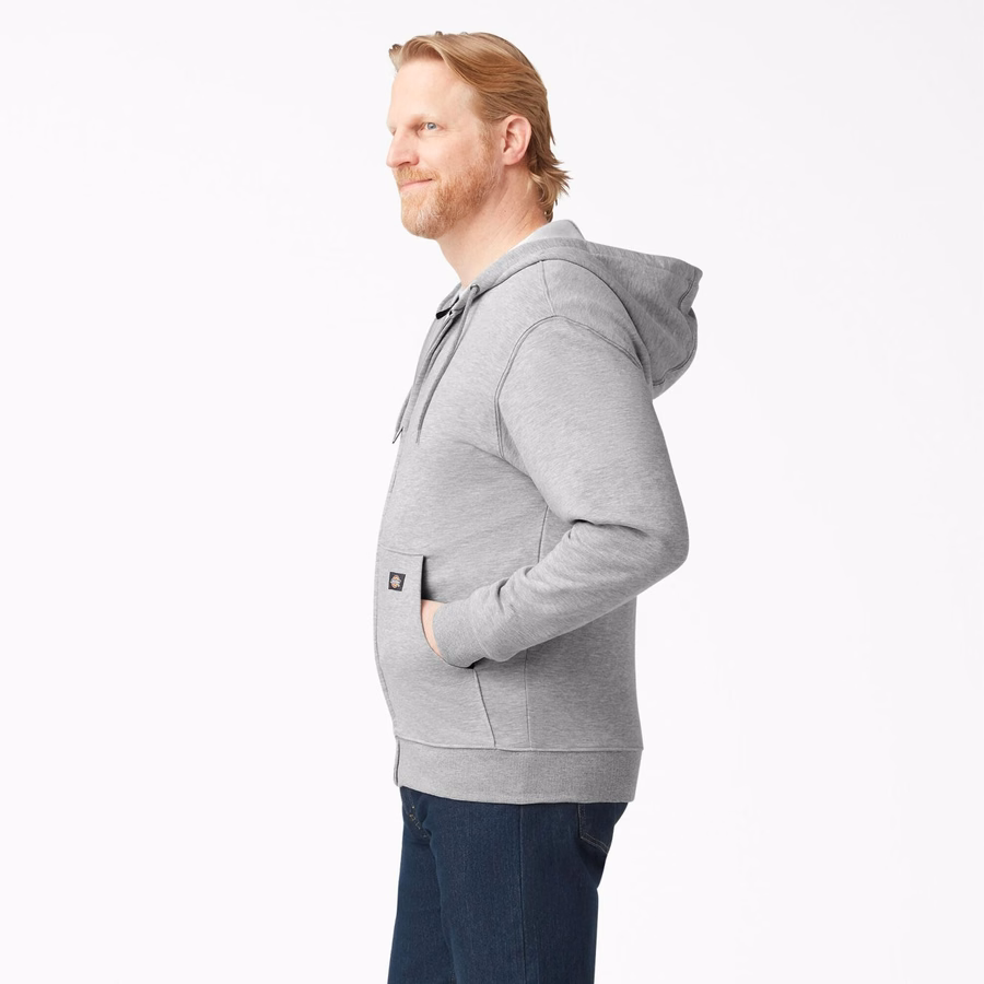Hanorac cu fermoar din fleece de greutate medie