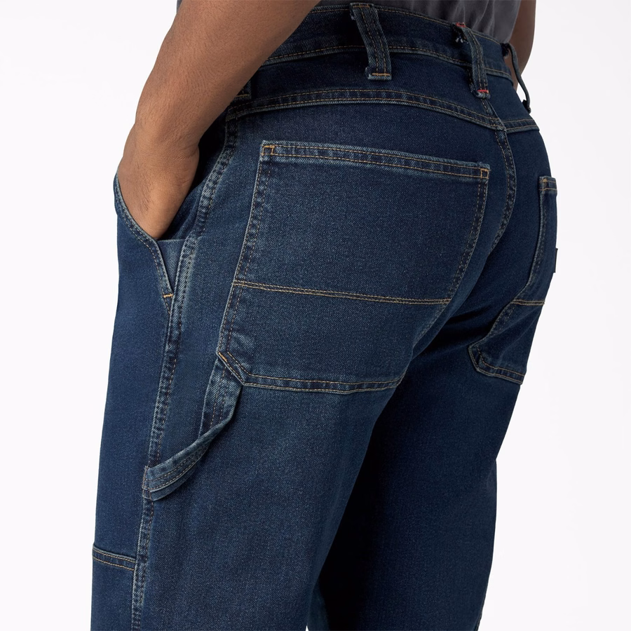 Blugi FLEX Relaxed Fit cu croială dublă la genunchi