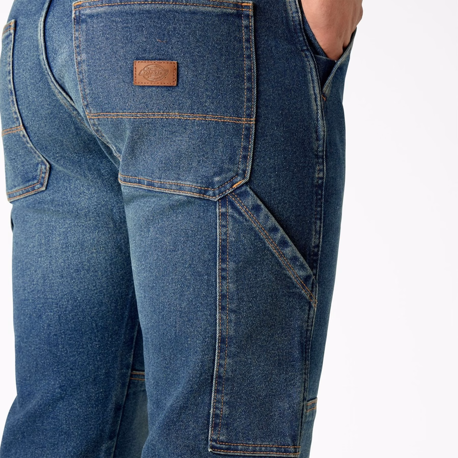 Blugi FLEX Relaxed Fit cu croială dublă la genunchi