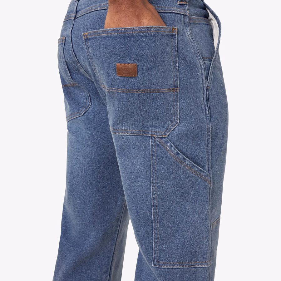 Blugi FLEX Relaxed Fit cu croială dublă la genunchi