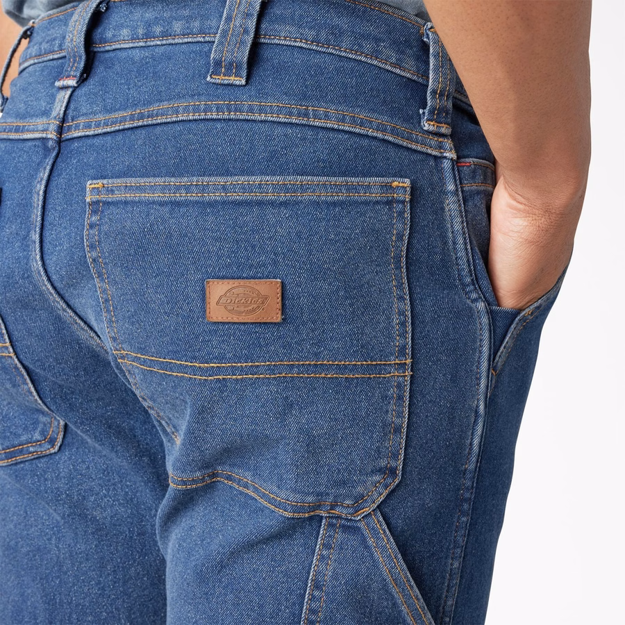 Blugi utilitari FLEX cu croială regulată, stil Carpenter