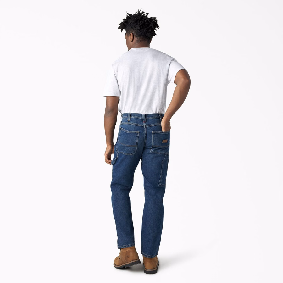 Blugi FLEX Relaxed Fit cu croială dublă la genunchi