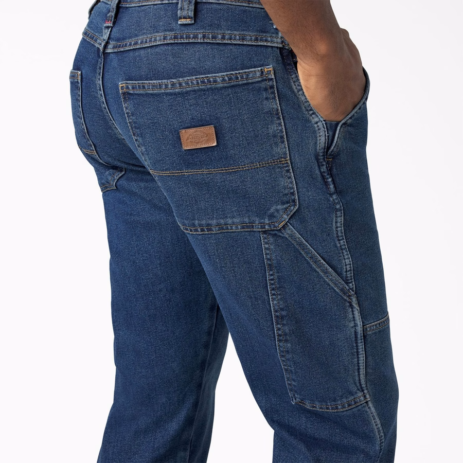 Blugi FLEX Relaxed Fit cu croială dublă la genunchi