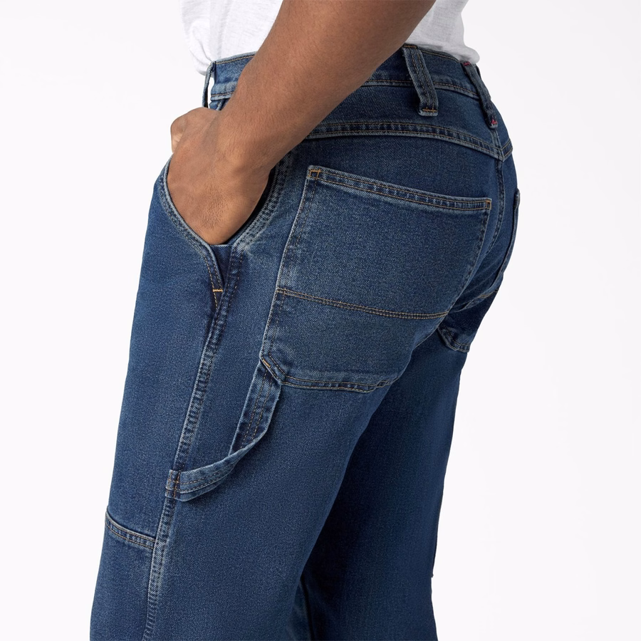 Blugi FLEX Relaxed Fit cu croială dublă la genunchi