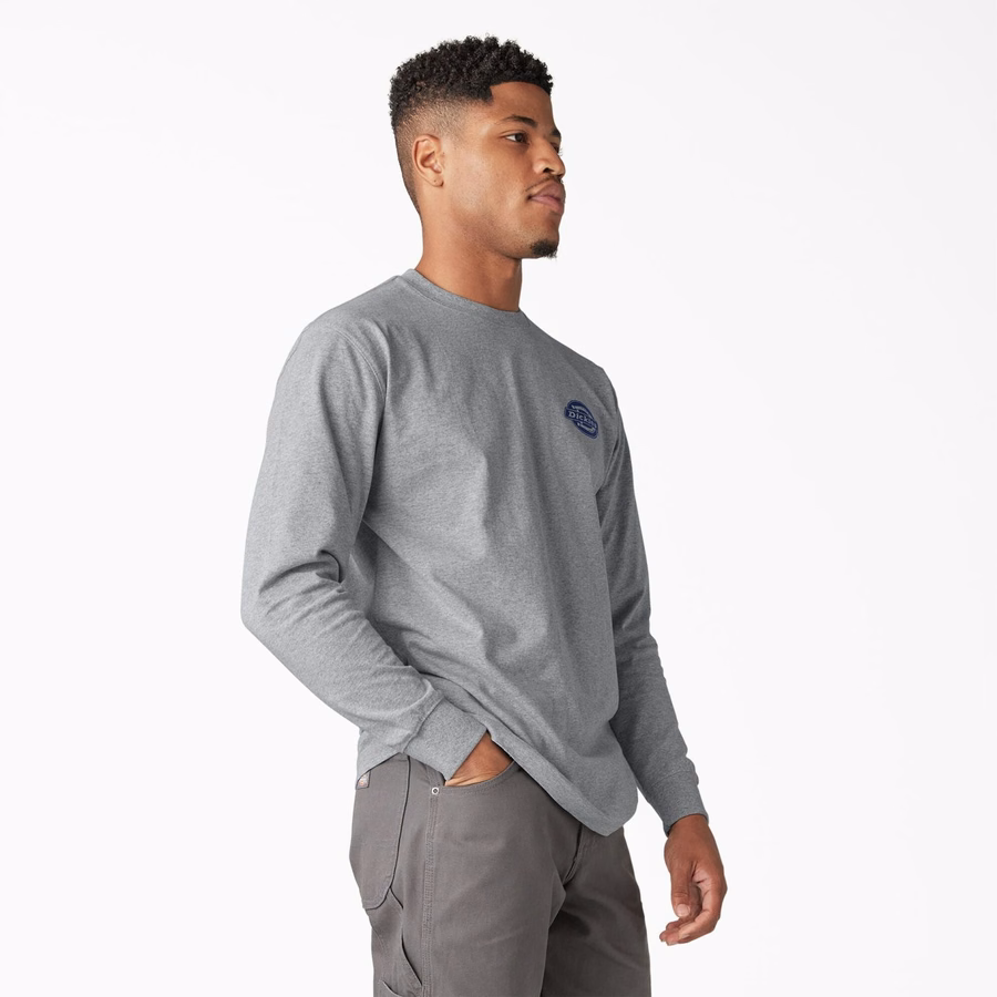 Tricou cu mânecă lungă și logo Heavyweight