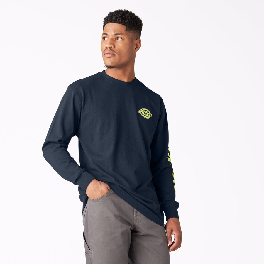 Tricou cu mânecă lungă și logo Heavyweight