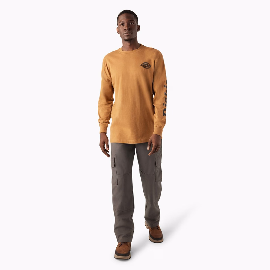 Tricou cu mânecă lungă și logo Heavyweight