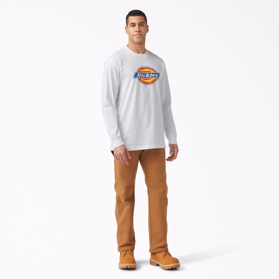 Tricou cu mânecă lungă și logo grafic tricolor