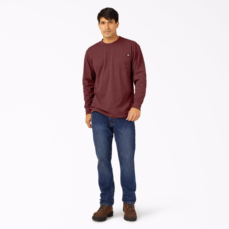 Tricou gros, cu mânecă lungă și buzunar, evazat
