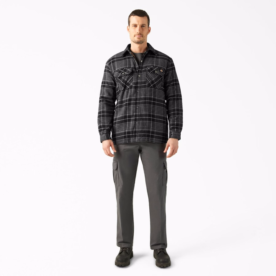 Jachetă tip cămașă din flanel, hidrofugă, căptușită cu fleece