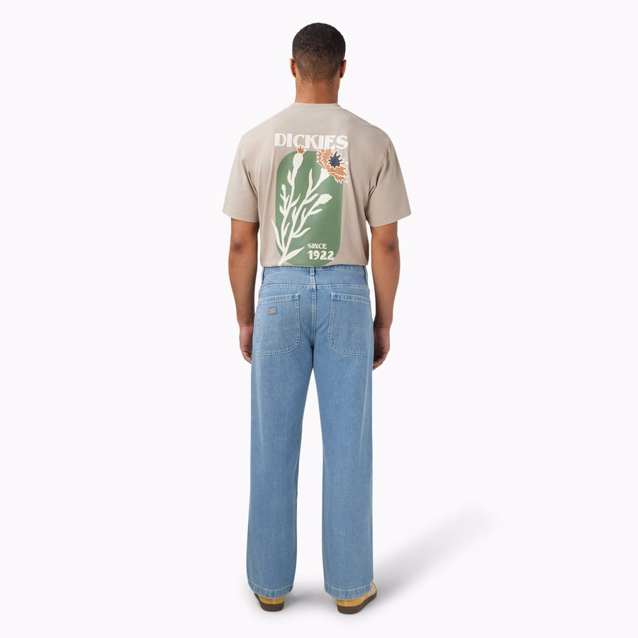Blugi cu croială lejeră la genunchi dublu