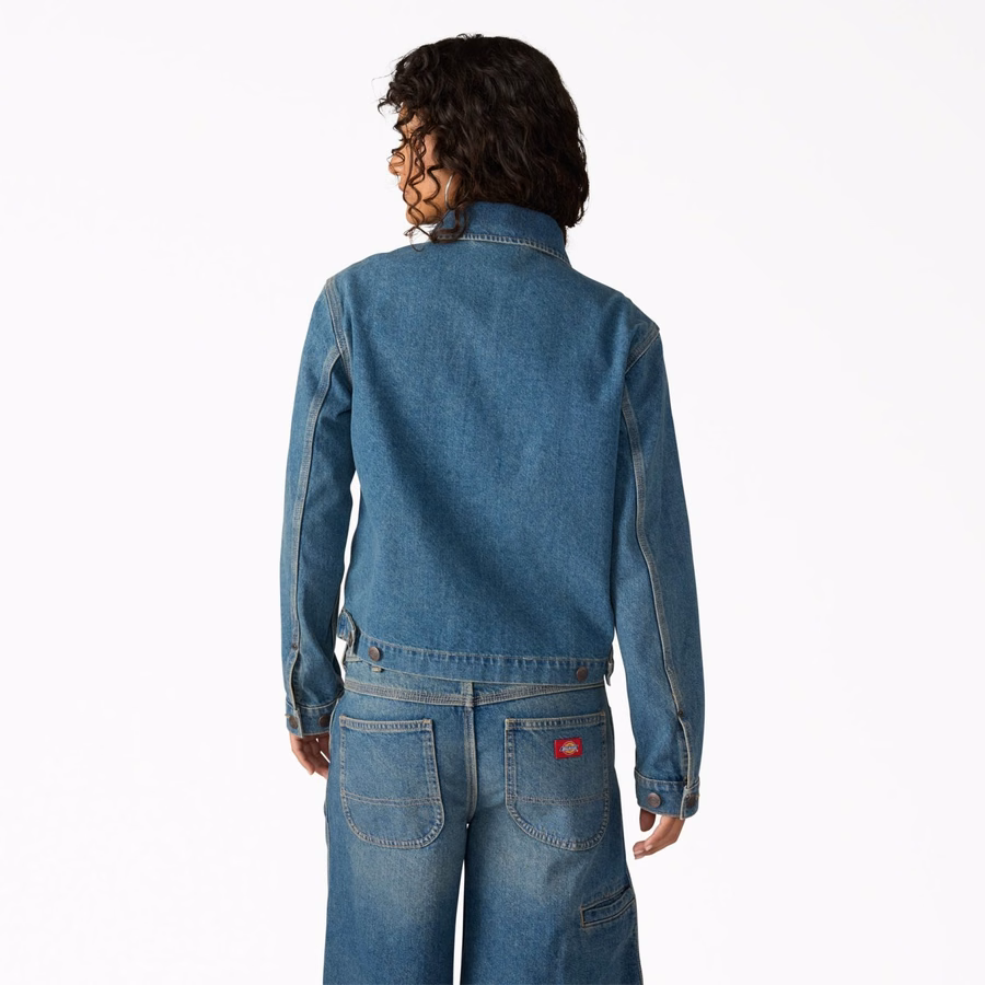 Jachetă de pictor din denim pentru femei