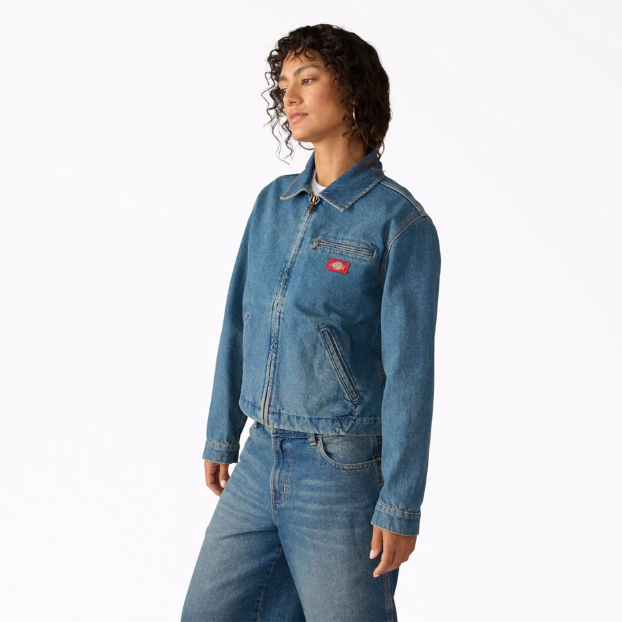 Jachetă de pictor din denim pentru femei