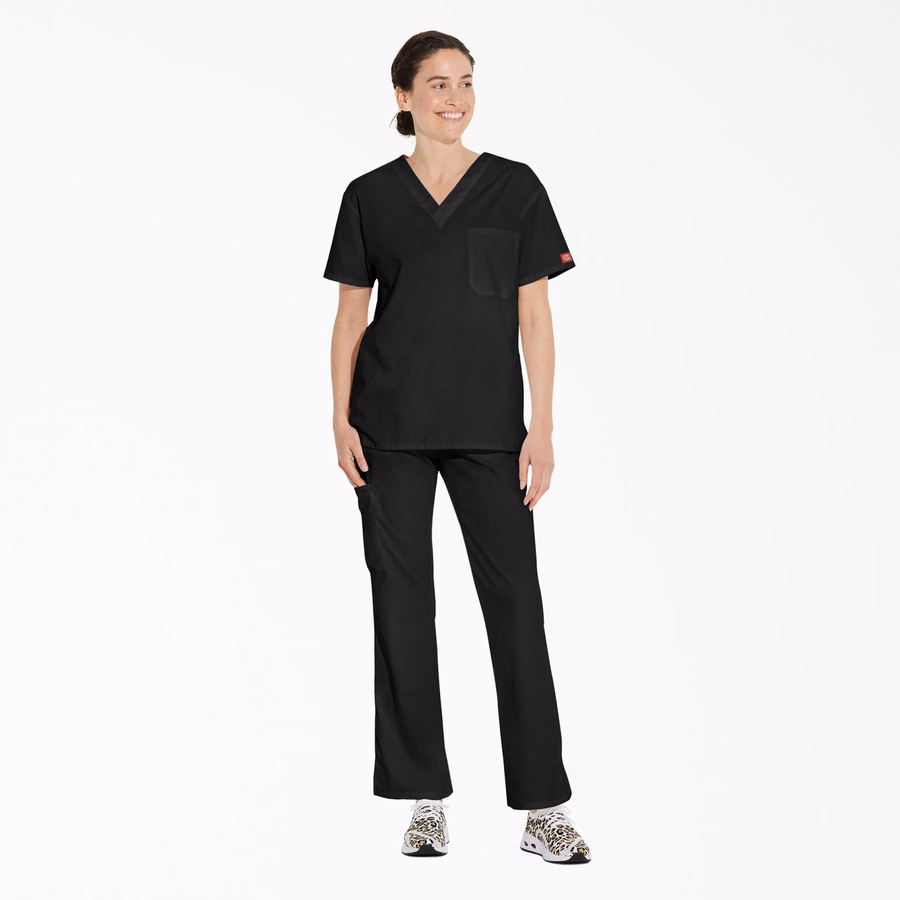 Bluză medicală unisex EDS Signature cu decolteu în V